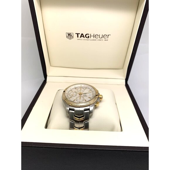 Tag Heuer Men's Watch CJF2150 Swiss Automatic Chronograph 18k Yellow Gold Steel - Picture 3 of 14